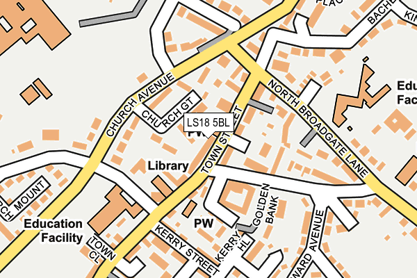 LS18 5BL map - OS OpenMap – Local (Ordnance Survey)