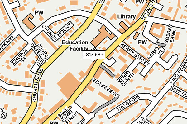 LS18 5BP map - OS OpenMap – Local (Ordnance Survey)