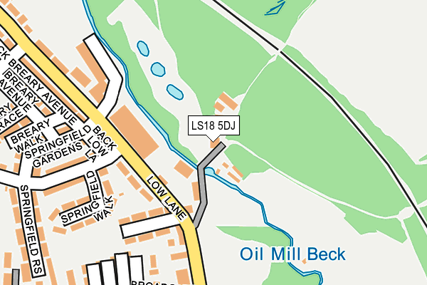 LS18 5DJ map - OS OpenMap – Local (Ordnance Survey)