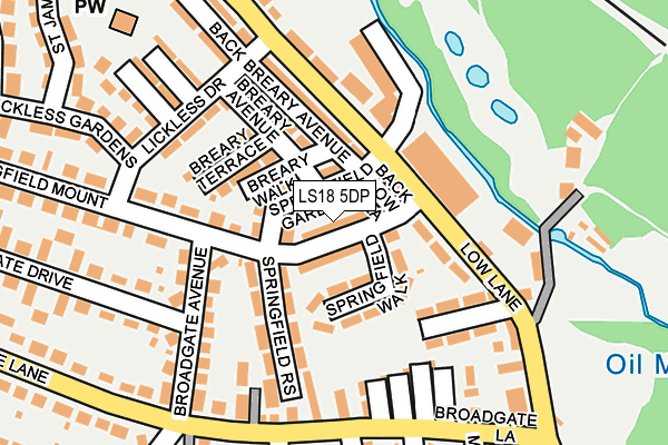 LS18 5DP map - OS OpenMap – Local (Ordnance Survey)