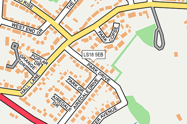 LS18 5EB map - OS OpenMap – Local (Ordnance Survey)