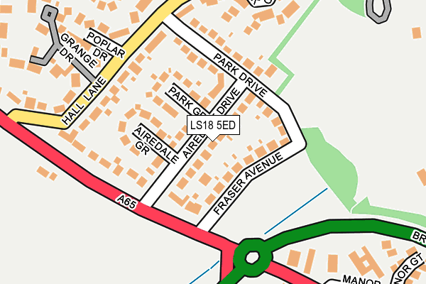 LS18 5ED map - OS OpenMap – Local (Ordnance Survey)