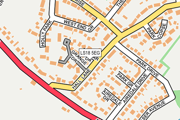 LS18 5EG map - OS OpenMap – Local (Ordnance Survey)