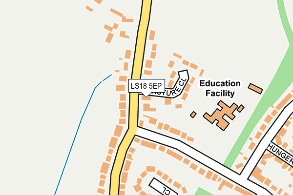 LS18 5EP map - OS OpenMap – Local (Ordnance Survey)