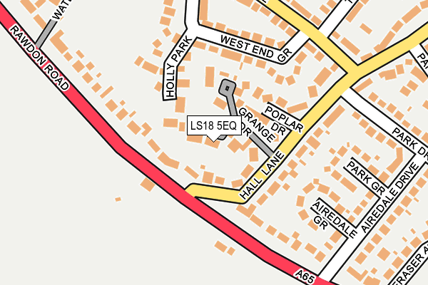 LS18 5EQ map - OS OpenMap – Local (Ordnance Survey)