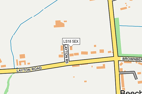 LS18 5EX map - OS OpenMap – Local (Ordnance Survey)