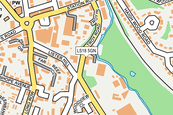 LS18 5GN map - OS OpenMap – Local (Ordnance Survey)