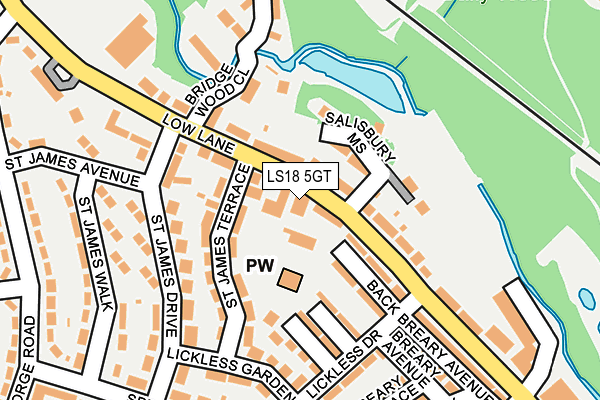 LS18 5GT map - OS OpenMap – Local (Ordnance Survey)