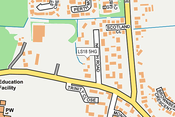 LS18 5HG map - OS OpenMap – Local (Ordnance Survey)