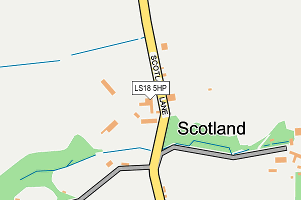 LS18 5HP map - OS OpenMap – Local (Ordnance Survey)