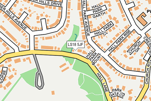LS18 5JF map - OS OpenMap – Local (Ordnance Survey)