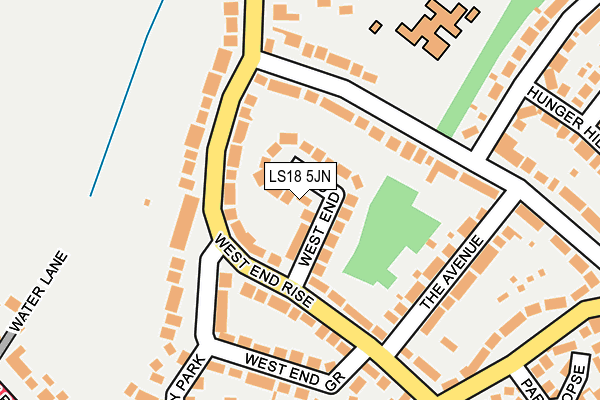 LS18 5JN map - OS OpenMap – Local (Ordnance Survey)