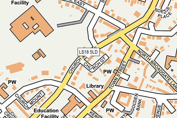 LS18 5LD map - OS OpenMap – Local (Ordnance Survey)