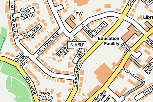 LS18 5LF map - OS OpenMap – Local (Ordnance Survey)