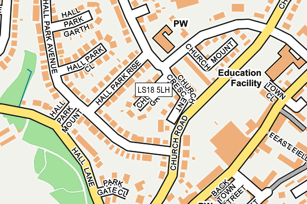 LS18 5LH map - OS OpenMap – Local (Ordnance Survey)