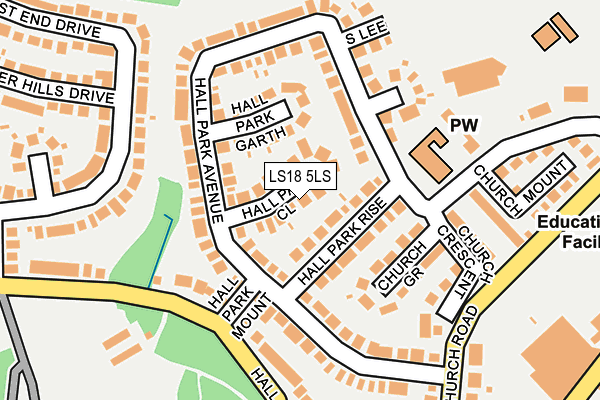 LS18 5LS map - OS OpenMap – Local (Ordnance Survey)