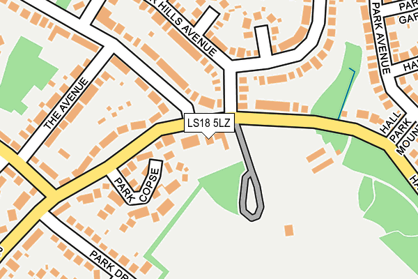 LS18 5LZ map - OS OpenMap – Local (Ordnance Survey)