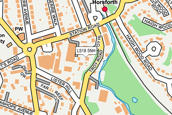 LS18 5NH map - OS OpenMap – Local (Ordnance Survey)