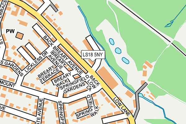 LS18 5NY map - OS OpenMap – Local (Ordnance Survey)