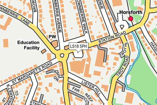 LS18 5PH map - OS OpenMap – Local (Ordnance Survey)