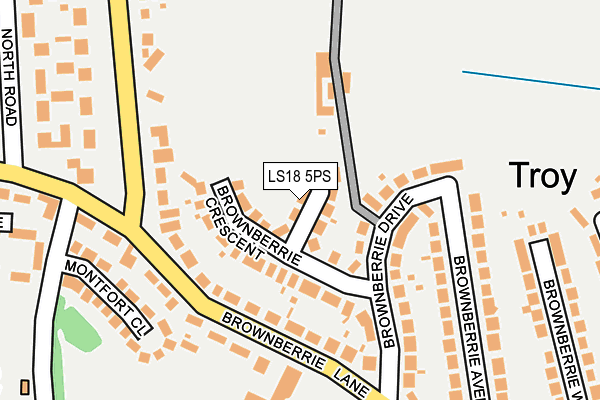 LS18 5PS map - OS OpenMap – Local (Ordnance Survey)