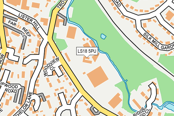 LS18 5PU map - OS OpenMap – Local (Ordnance Survey)