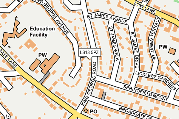 Map of BENGAL BRASSERIE LS7 LTD at local scale