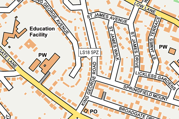 Map of M&BA PROPERTIES LTD at local scale