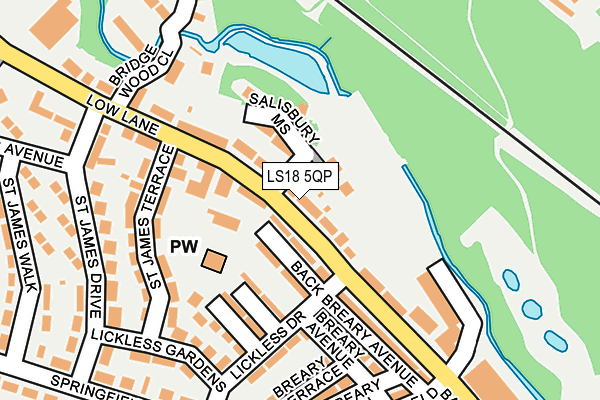 LS18 5QP map - OS OpenMap – Local (Ordnance Survey)