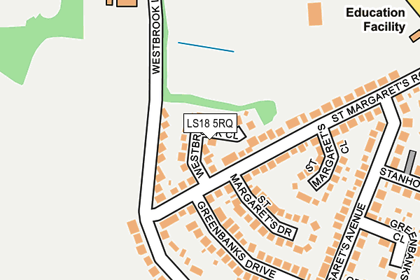 LS18 5RQ map - OS OpenMap – Local (Ordnance Survey)