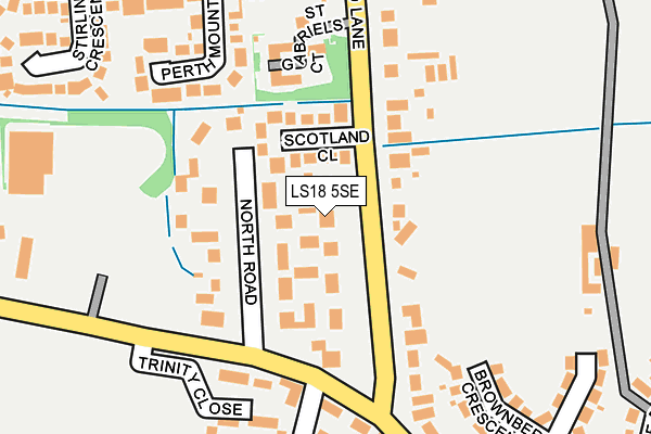 LS18 5SE map - OS OpenMap – Local (Ordnance Survey)