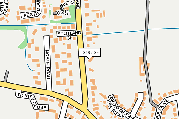 LS18 5SF map - OS OpenMap – Local (Ordnance Survey)