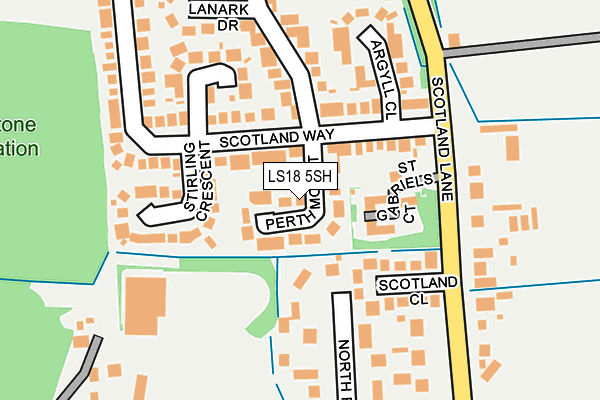 LS18 5SH map - OS OpenMap – Local (Ordnance Survey)