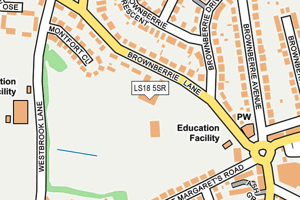 LS18 5SR map - OS OpenMap – Local (Ordnance Survey)