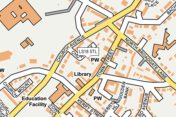 LS18 5TL map - OS OpenMap – Local (Ordnance Survey)
