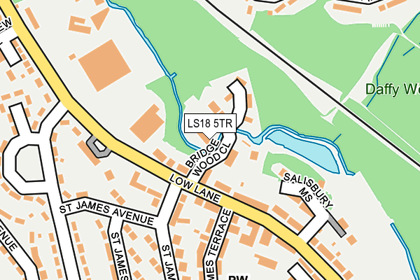 LS18 5TR map - OS OpenMap – Local (Ordnance Survey)