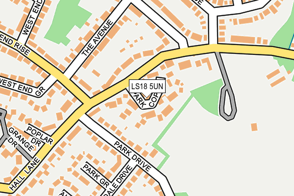 LS18 5UN map - OS OpenMap – Local (Ordnance Survey)