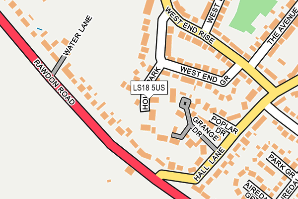 LS18 5US map - OS OpenMap – Local (Ordnance Survey)