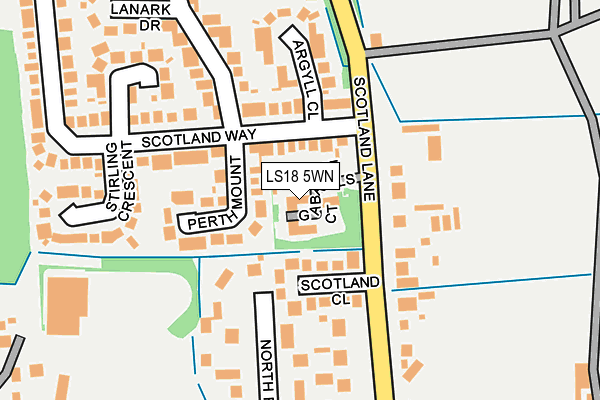 LS18 5WN map - OS OpenMap – Local (Ordnance Survey)