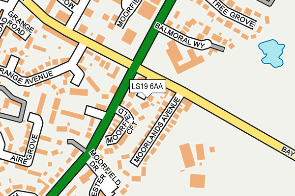 LS19 6AA map - OS OpenMap – Local (Ordnance Survey)