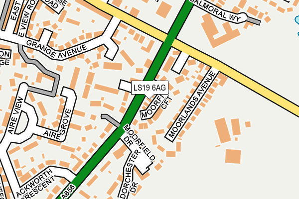 LS19 6AG map - OS OpenMap – Local (Ordnance Survey)