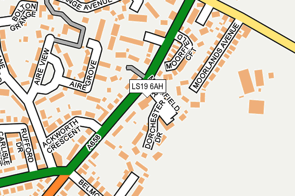 LS19 6AH map - OS OpenMap – Local (Ordnance Survey)