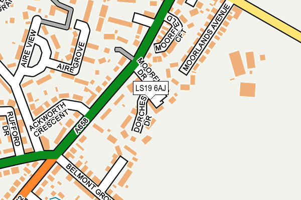 LS19 6AJ map - OS OpenMap – Local (Ordnance Survey)