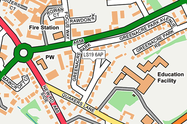 LS19 6AP map - OS OpenMap – Local (Ordnance Survey)