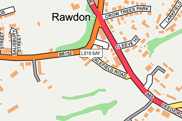 LS19 6AY map - OS OpenMap – Local (Ordnance Survey)