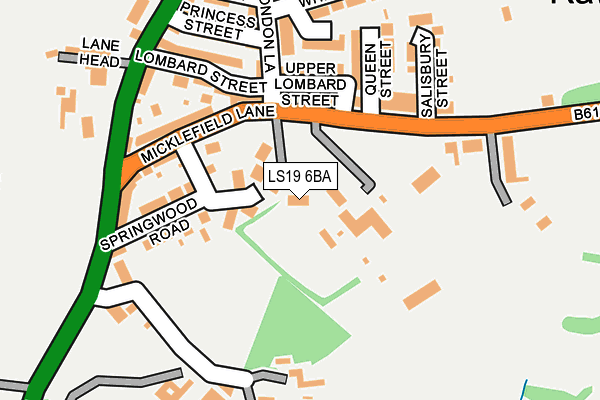 LS19 6BA map - OS OpenMap – Local (Ordnance Survey)