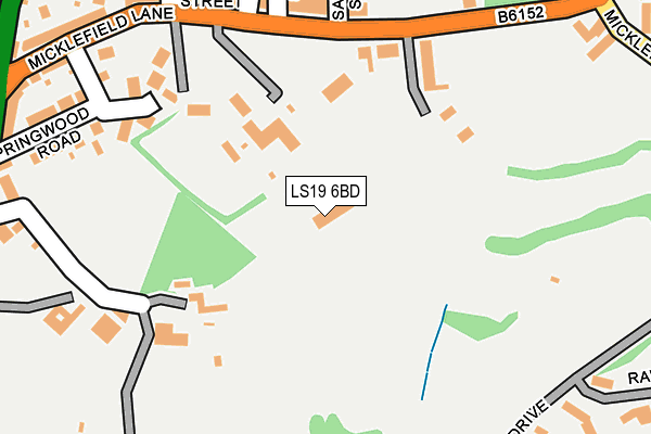 LS19 6BD map - OS OpenMap – Local (Ordnance Survey)