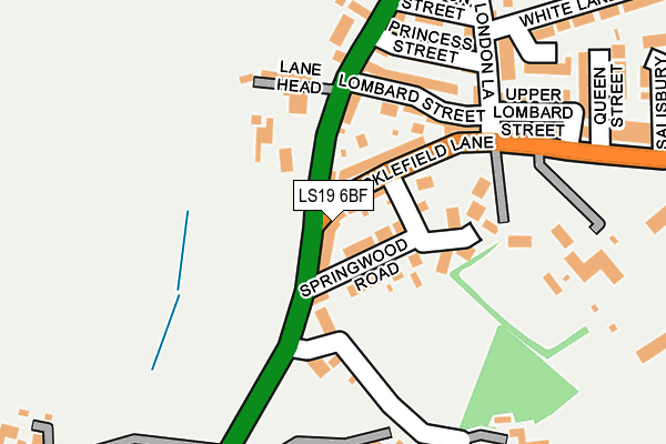 LS19 6BF map - OS OpenMap – Local (Ordnance Survey)