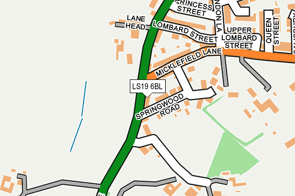 LS19 6BL map - OS OpenMap – Local (Ordnance Survey)