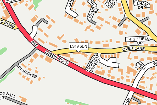 LS19 6DN map - OS OpenMap – Local (Ordnance Survey)